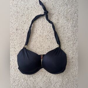 Elegant Black Halter Bra Swim top